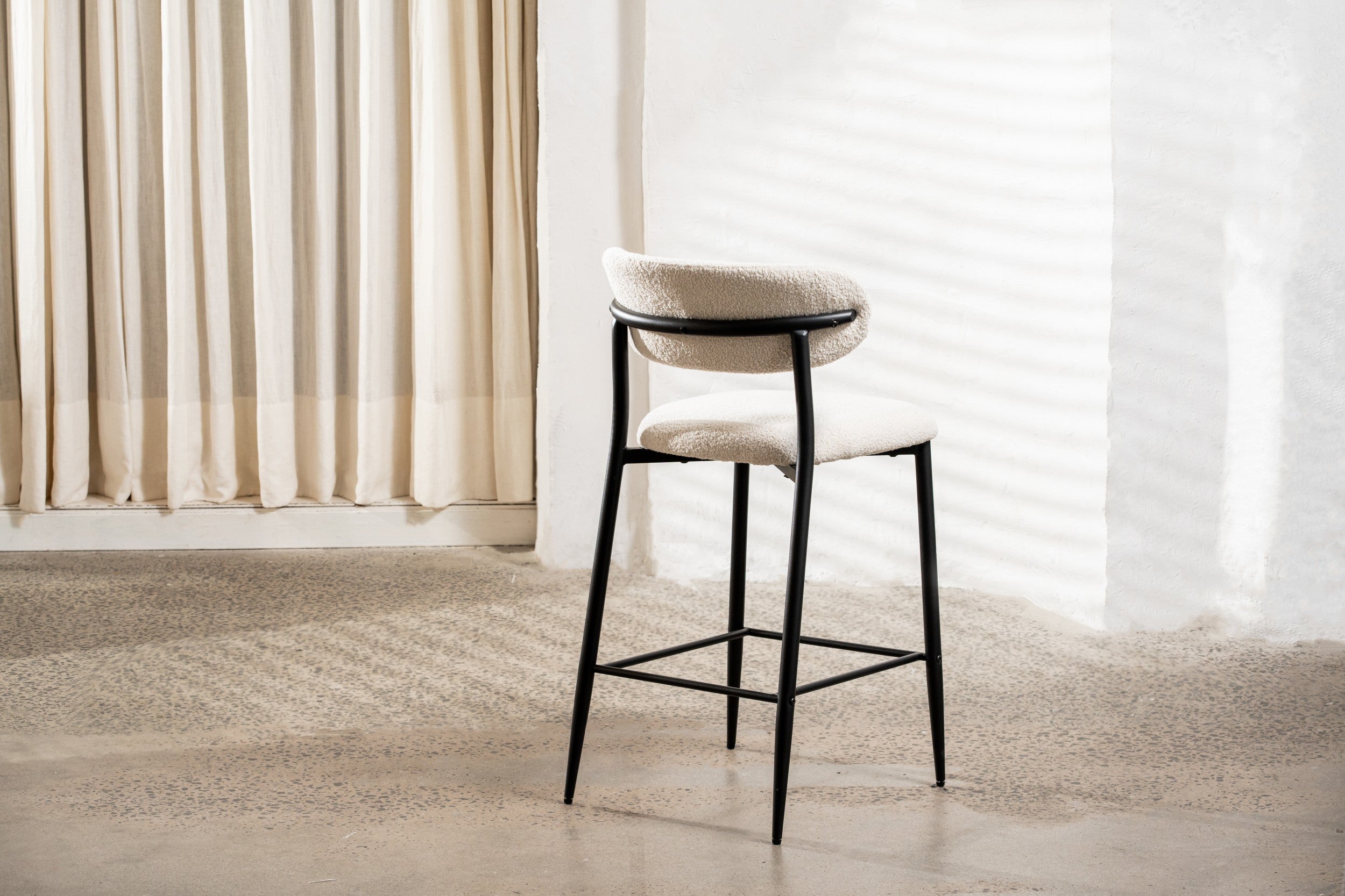 Avorio Bar Stool Off White (Set of 2)