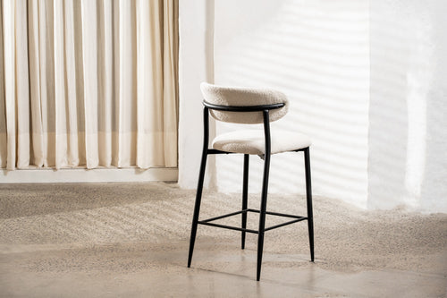 Avorio Bar Stool Off White (Set of 2)
