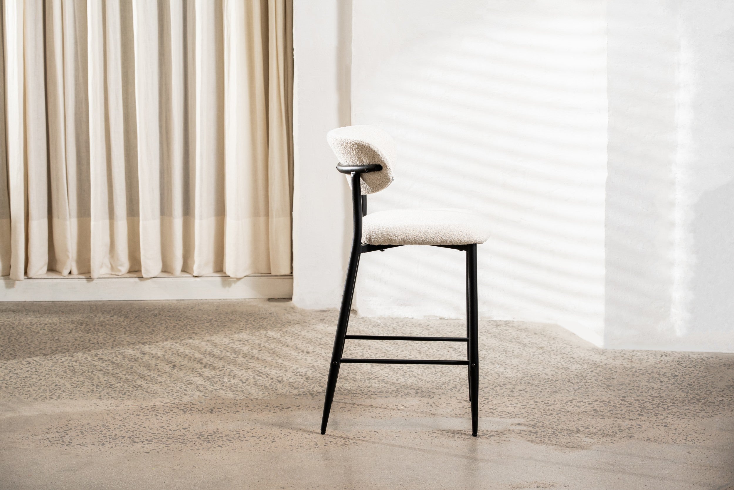Avorio Bar Stool Off White (Set of 2)