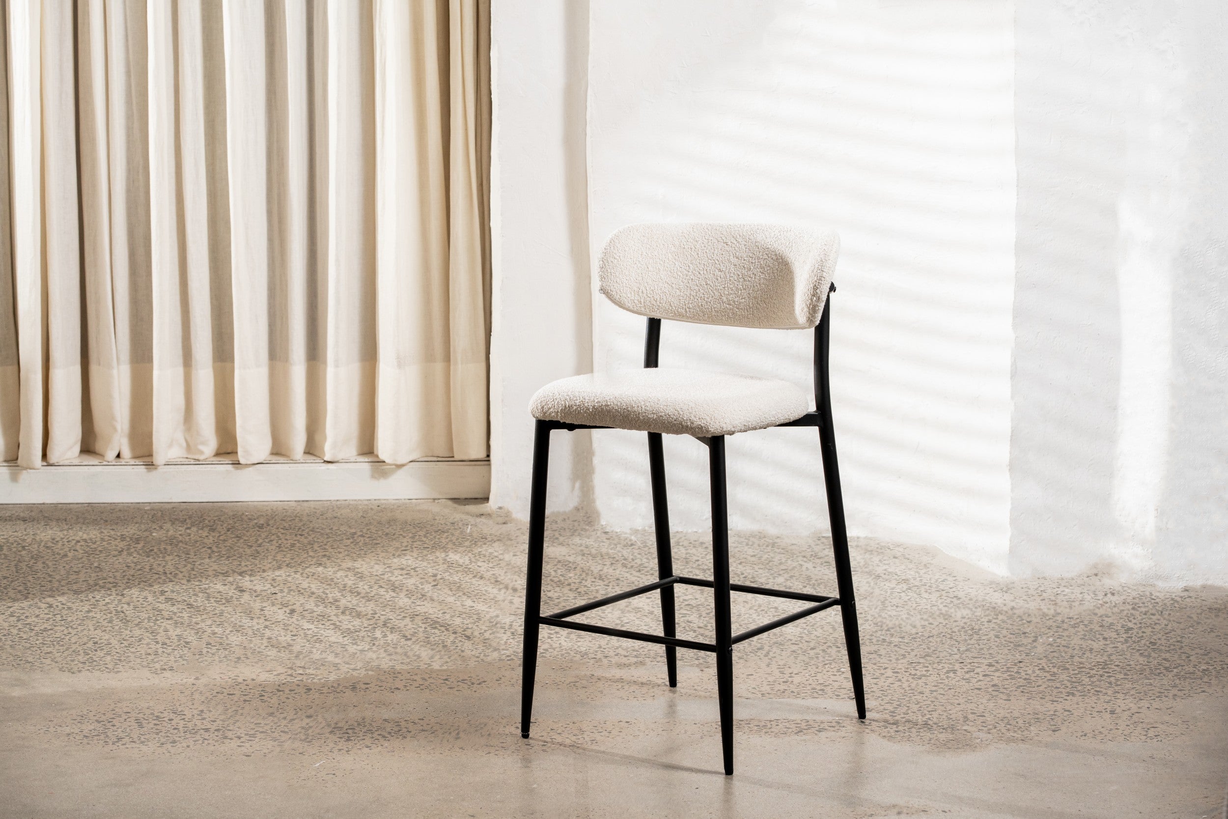 Avorio Bar Stool Off White (Set of 2)