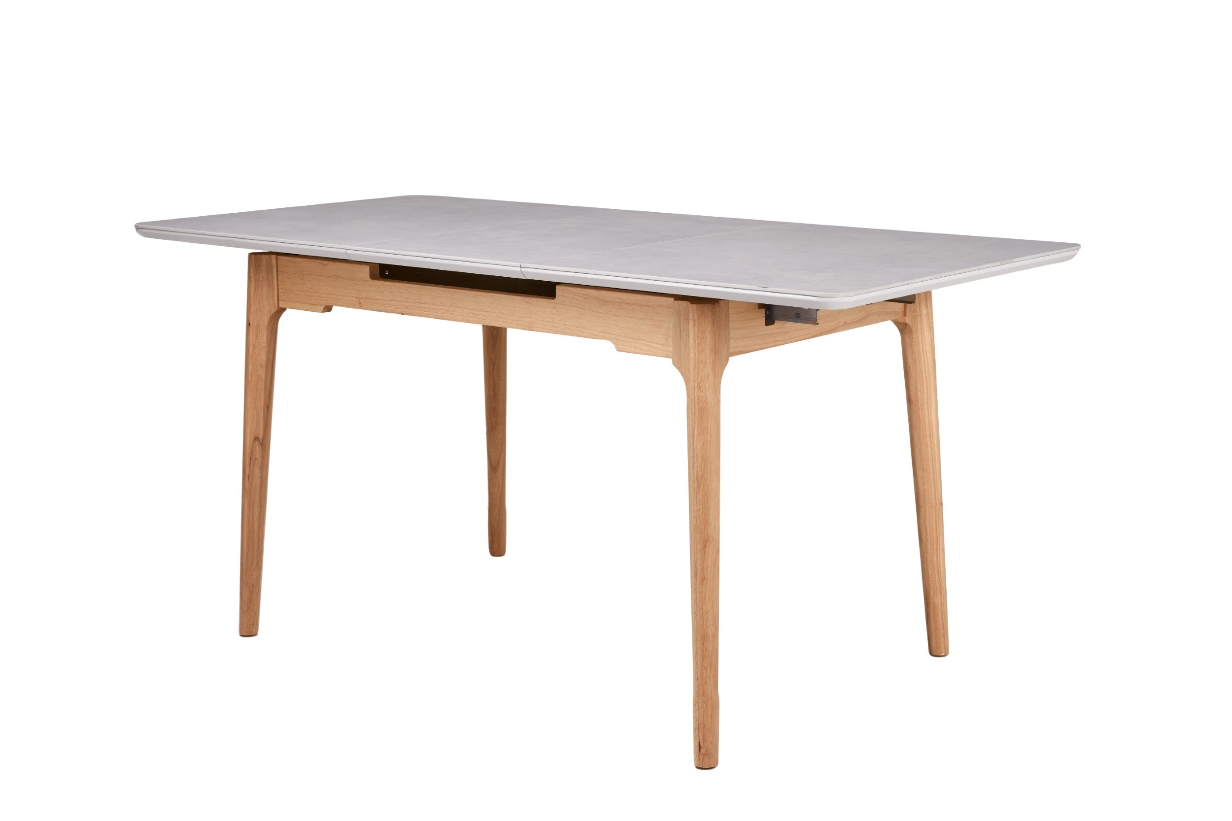 Boreal Extension Dining Table Light Grey Ceramic