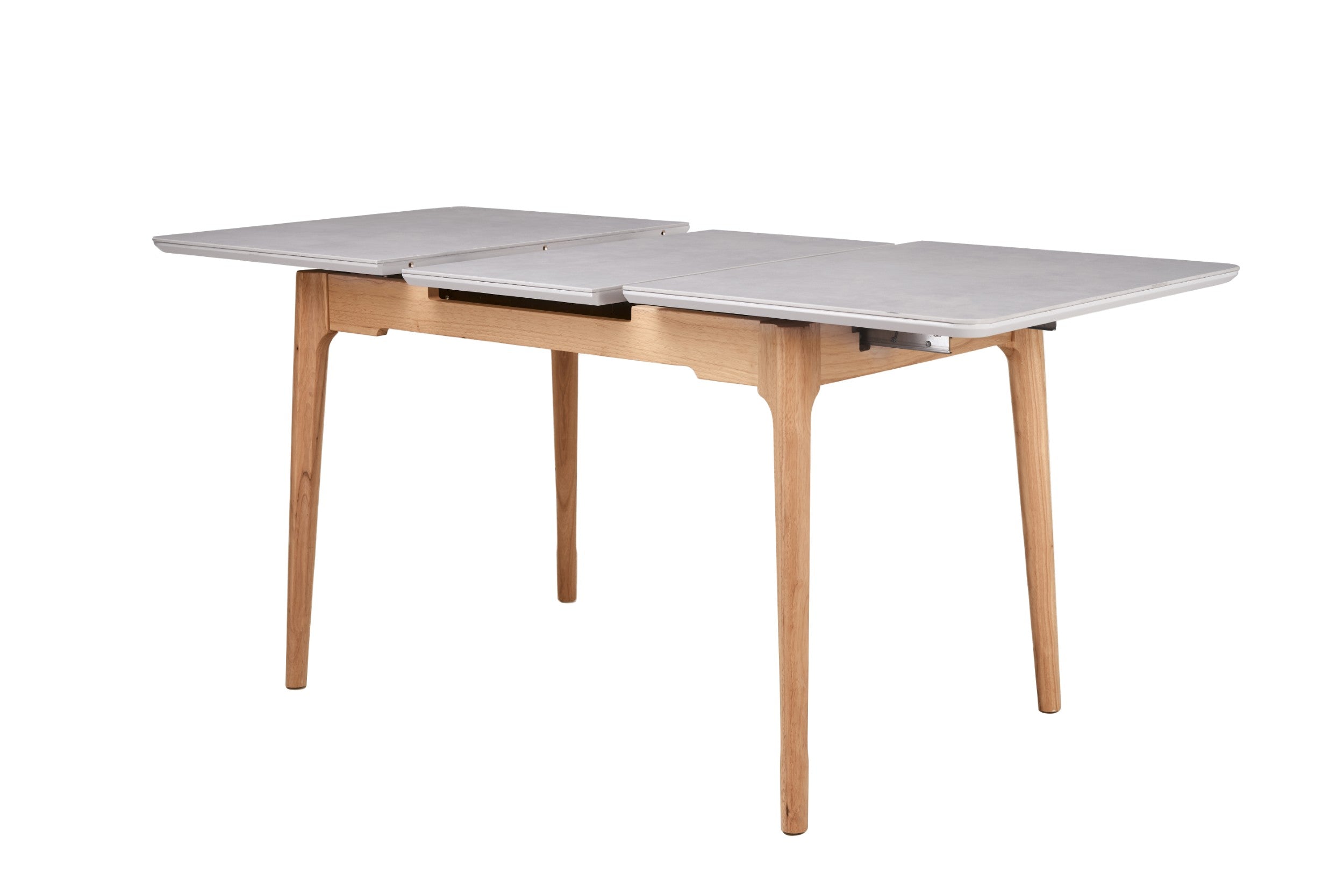 Boreal Extension Dining Table Light Grey Ceramic