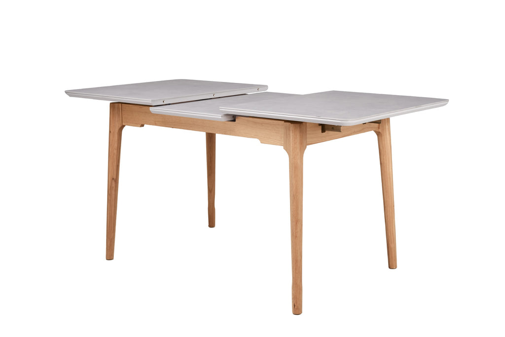 Boreal Extension Dining Table Light Grey Ceramic