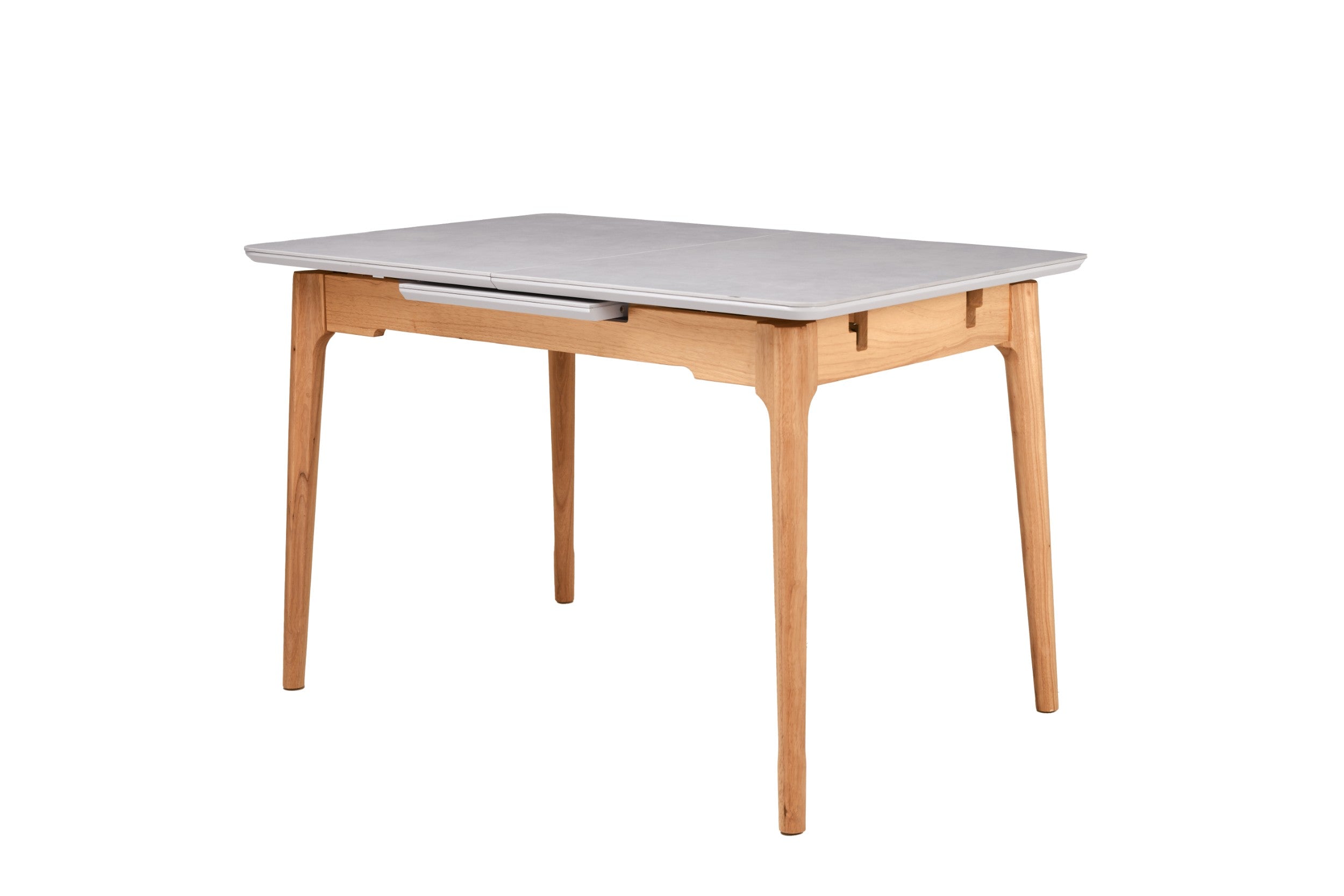 Boreal Extension Dining Table Light Grey Ceramic