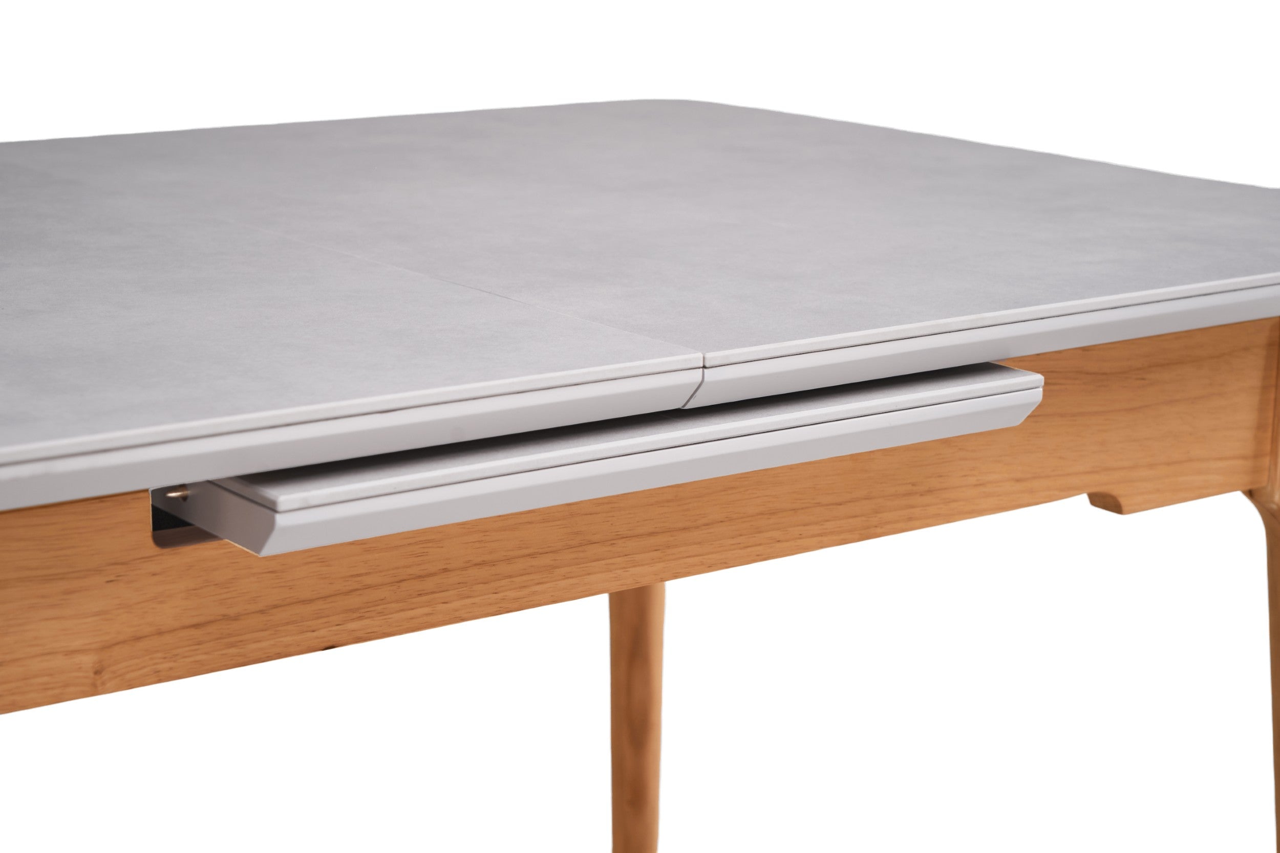 Boreal Extension Dining Table Light Grey Ceramic