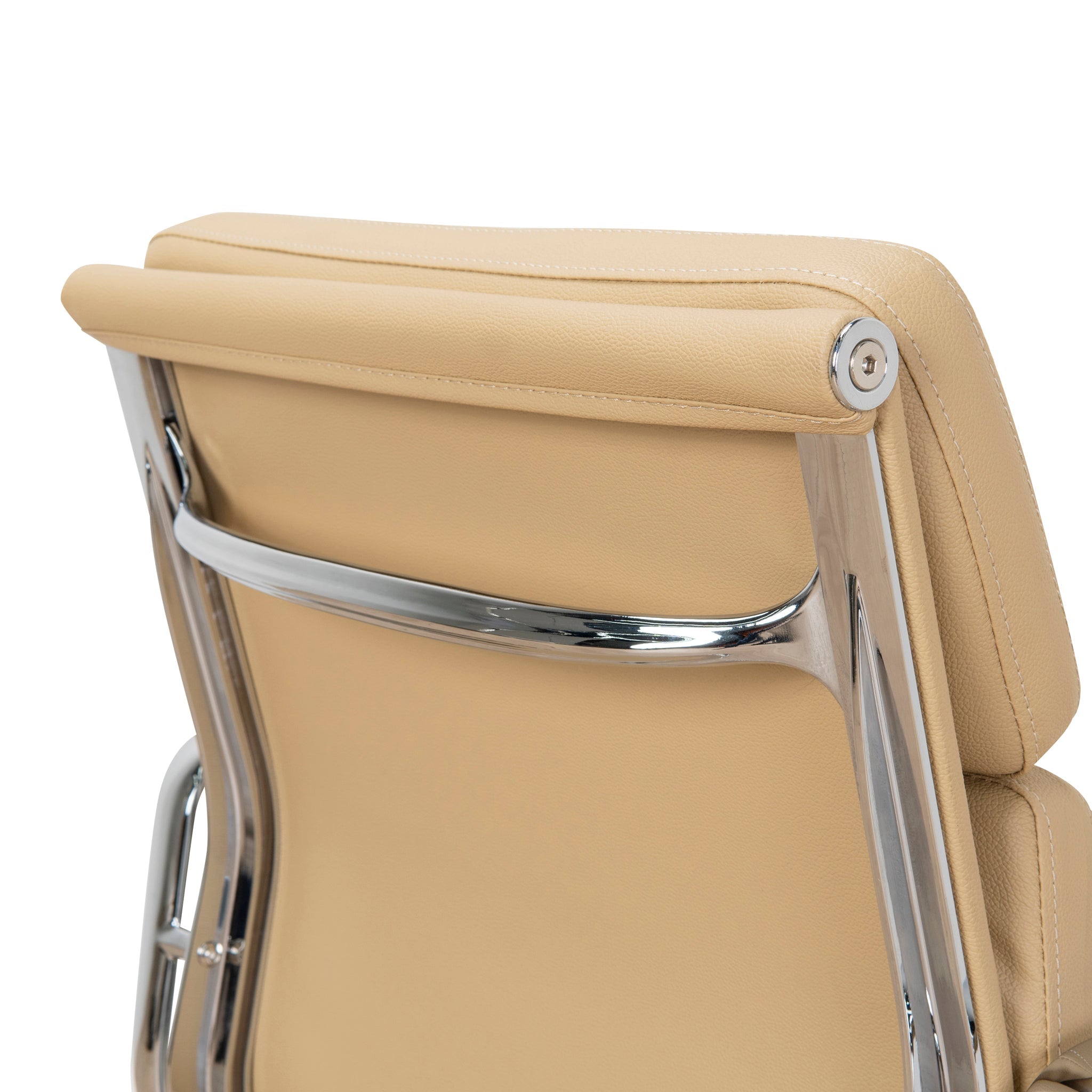 Low Back Milano Office Chair - Light Brown Leather