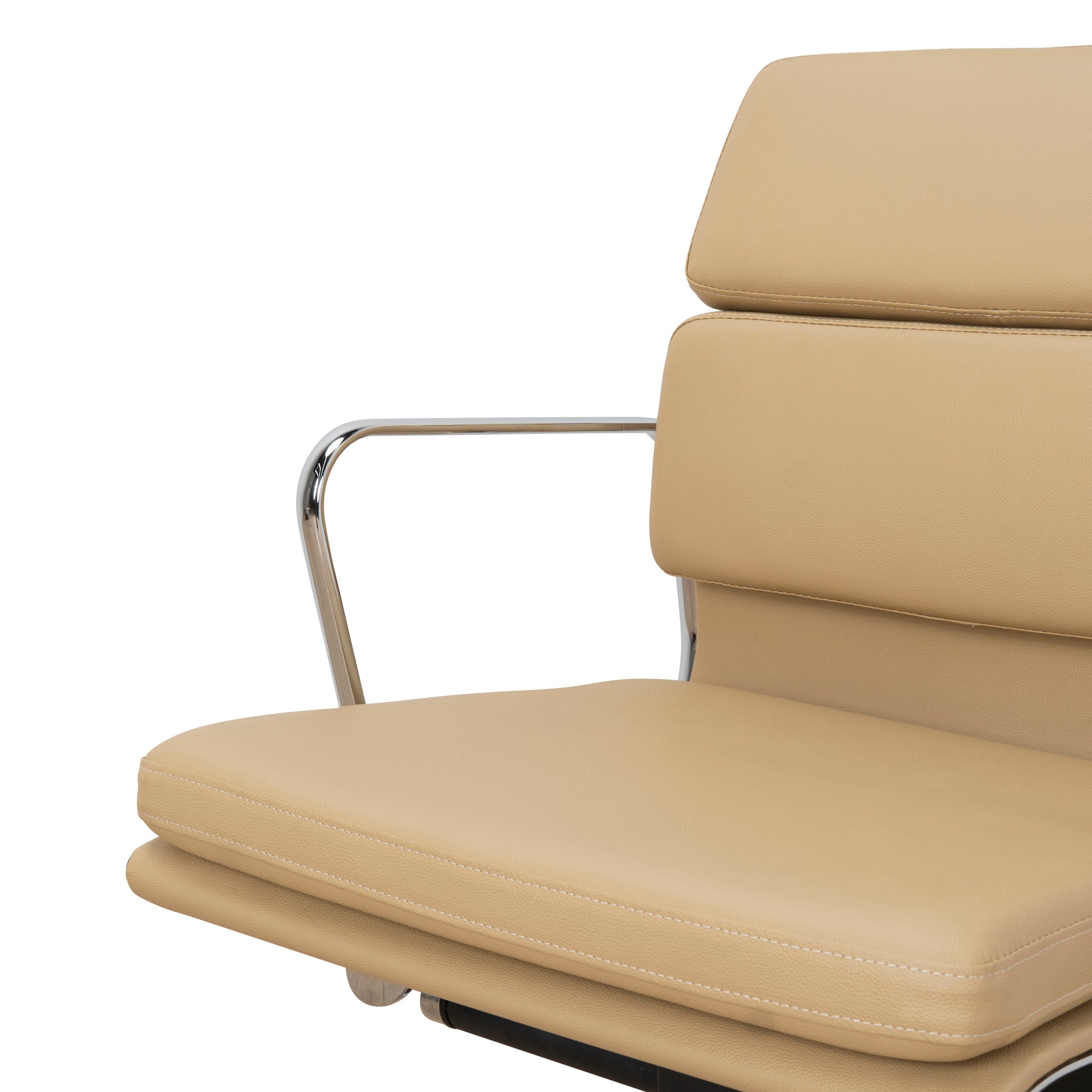 Low Back Milano Office Chair - Light Brown Leather