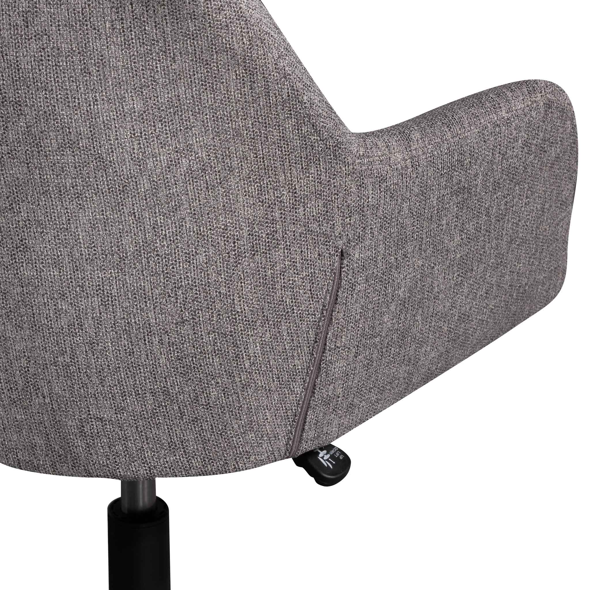 Fabric Milano Office Chair - Lead Grey