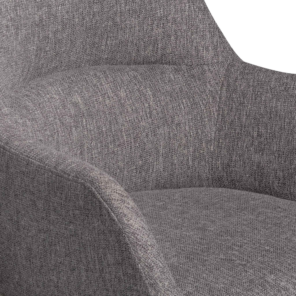 Fabric Milano Office Chair - Lead Grey