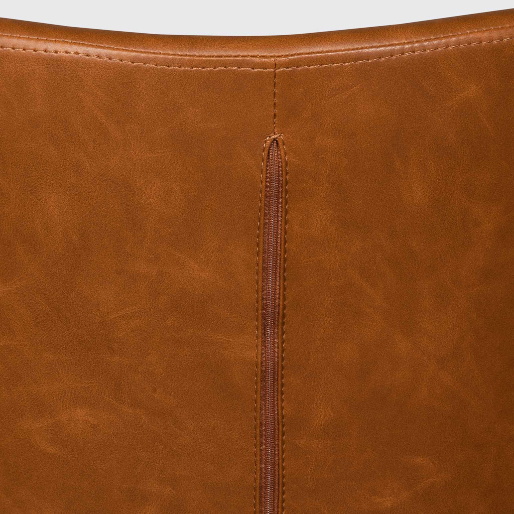 Milano Office Chair - Vintage Tan with Black Base