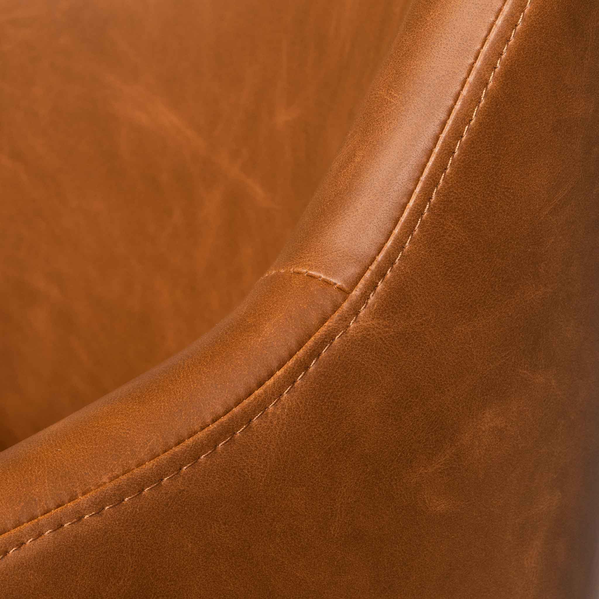 Milano Office Chair - Vintage Tan with Black Base