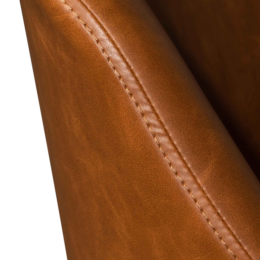 Milano Office Chair - Vintage Tan with Black Base