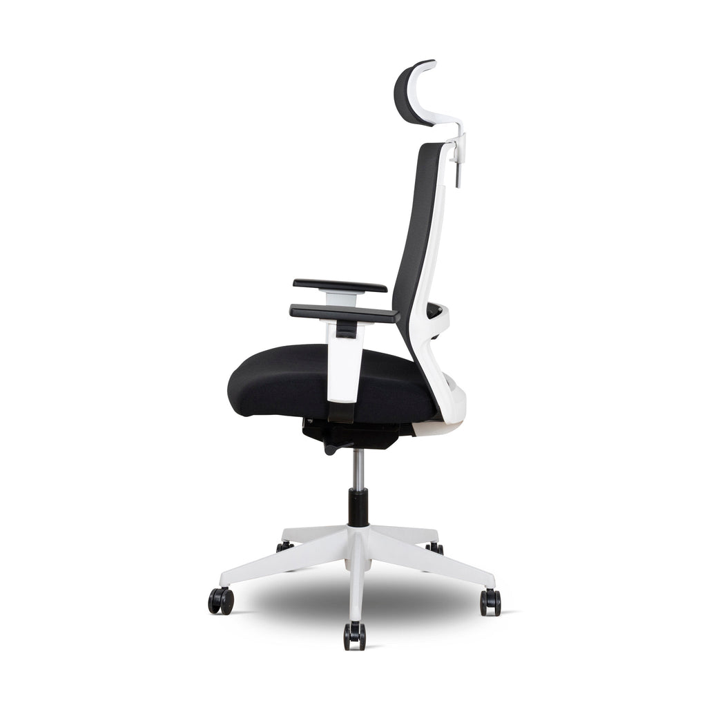 Mesh Ergonomic Milano Office Chair with Headrest - Black