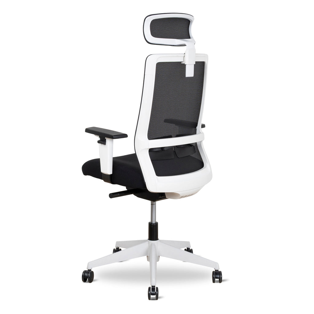 Mesh Ergonomic Milano Office Chair with Headrest - Black