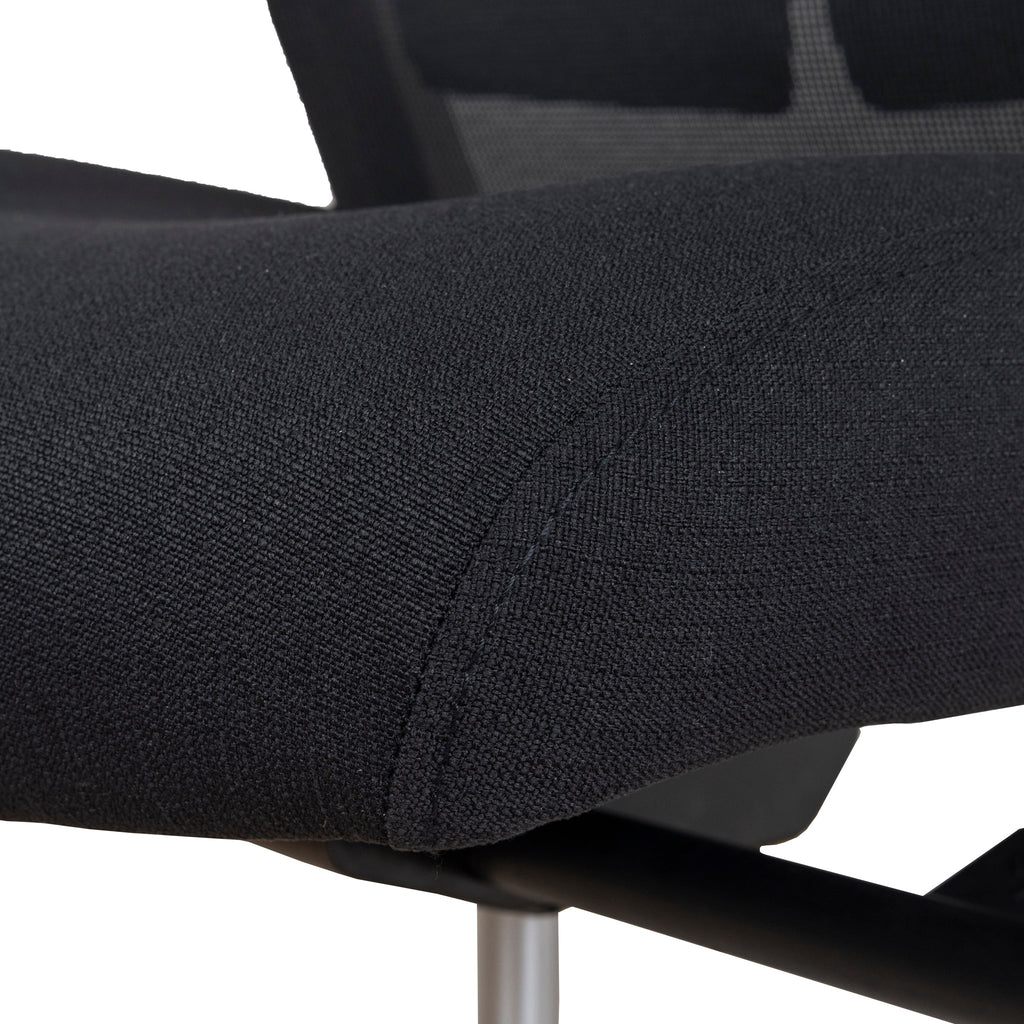 Mesh Ergonomic Milano Office Chair with Headrest - Black