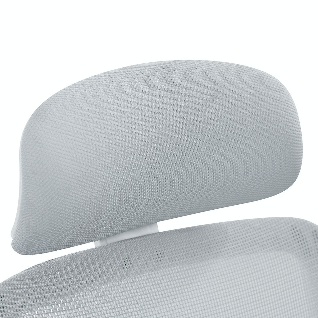 Mesh Milano Office Chair - Cloud Grey with White Base