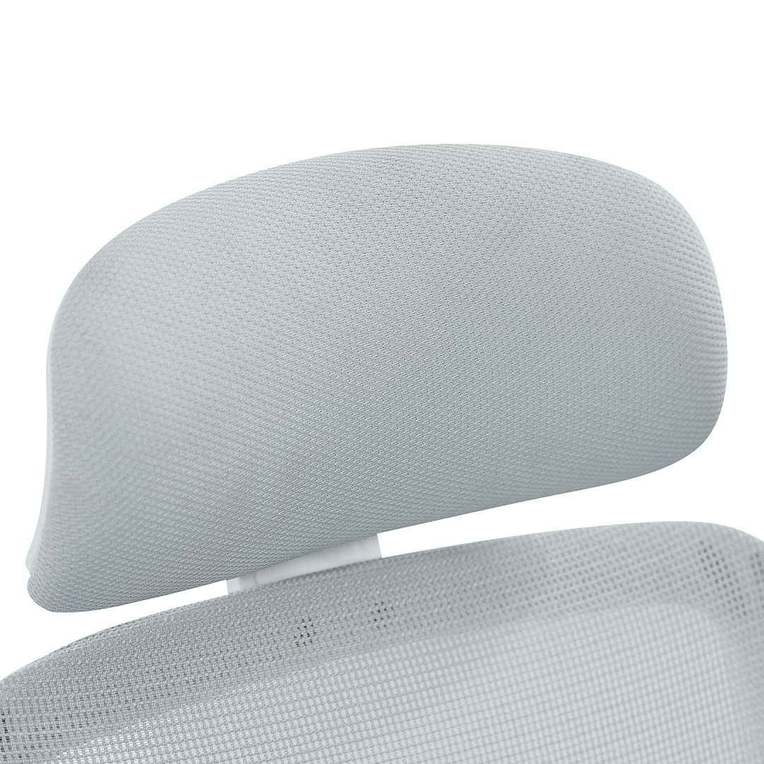 Mesh Milano Office Chair - Cloud Grey with White Base