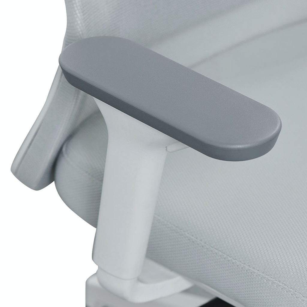 Mesh Milano Office Chair - Cloud Grey with White Base