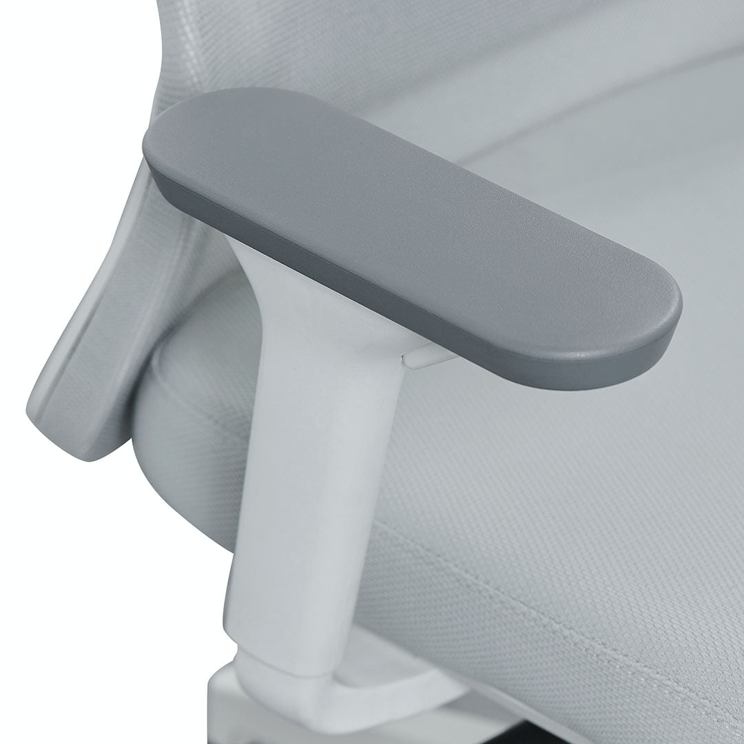 Mesh Milano Office Chair - Cloud Grey with White Base