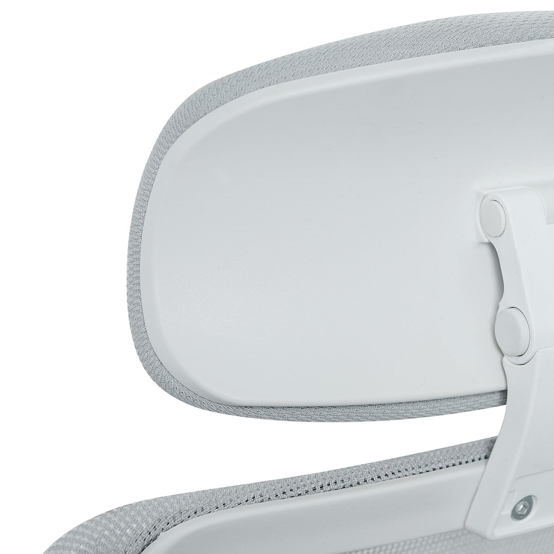 Mesh Milano Office Chair - Cloud Grey with White Base