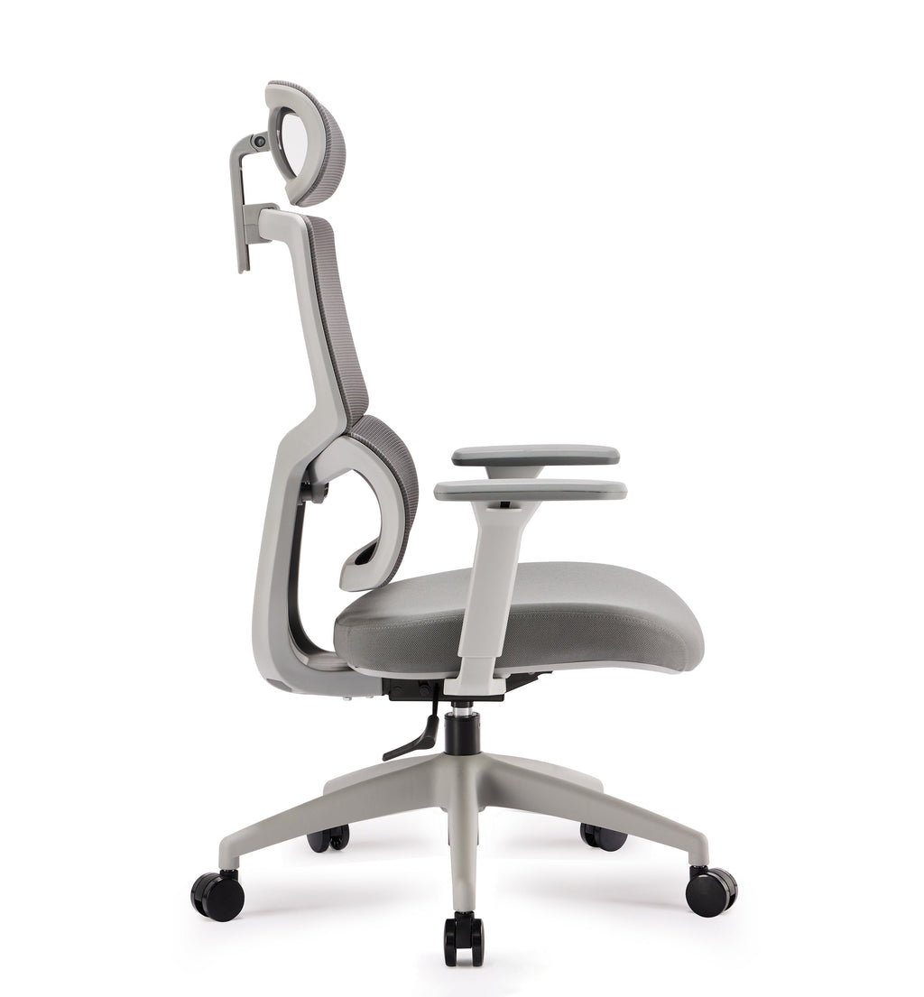 Mesh Ergonomic Milano Office Chair with Headrest - Grey