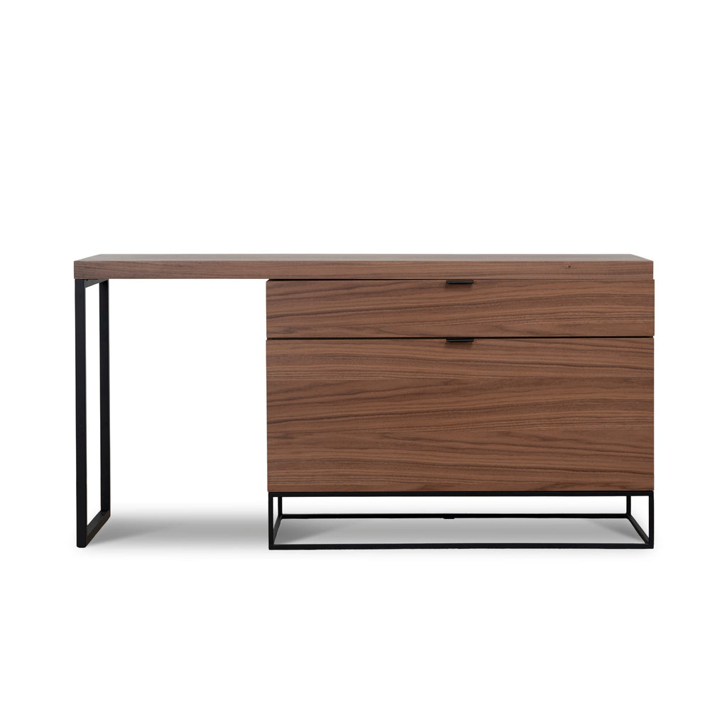 Extendable Milano Home Office Desk - Walnut