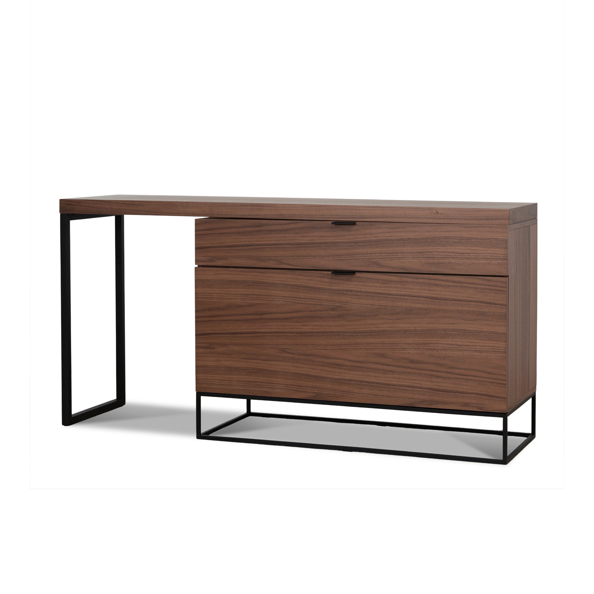 Extendable Milano Home Office Desk - Walnut