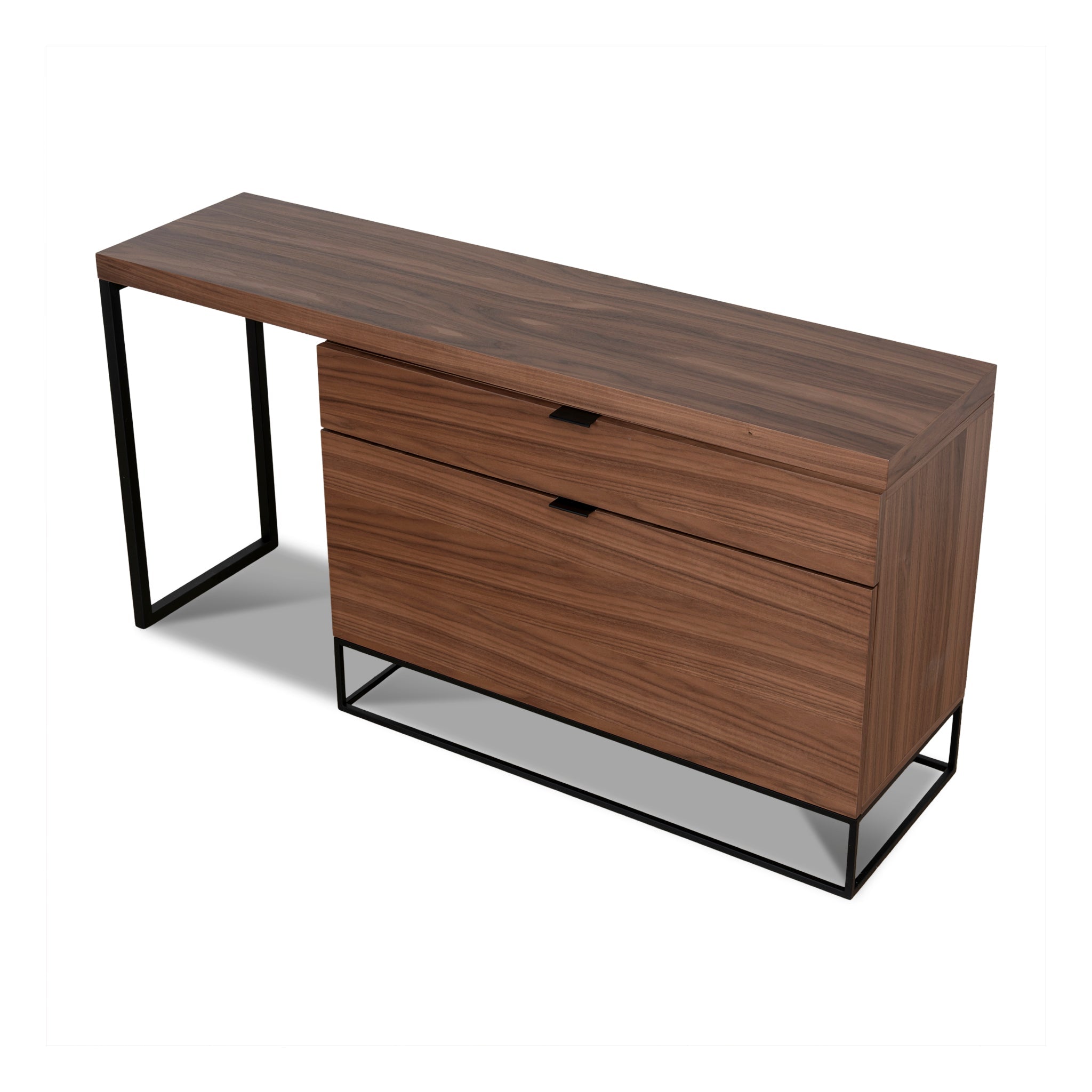 Extendable Milano Home Office Desk - Walnut