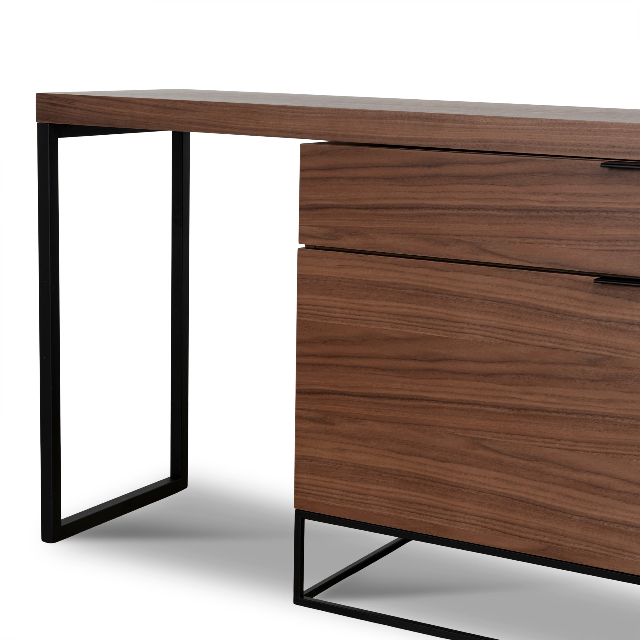 Extendable Milano Home Office Desk - Walnut