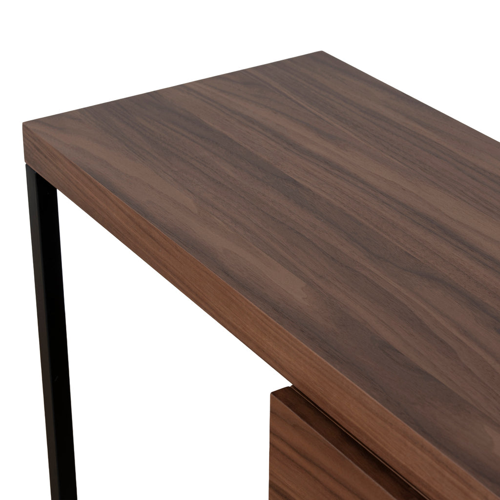 Extendable Milano Home Office Desk - Walnut