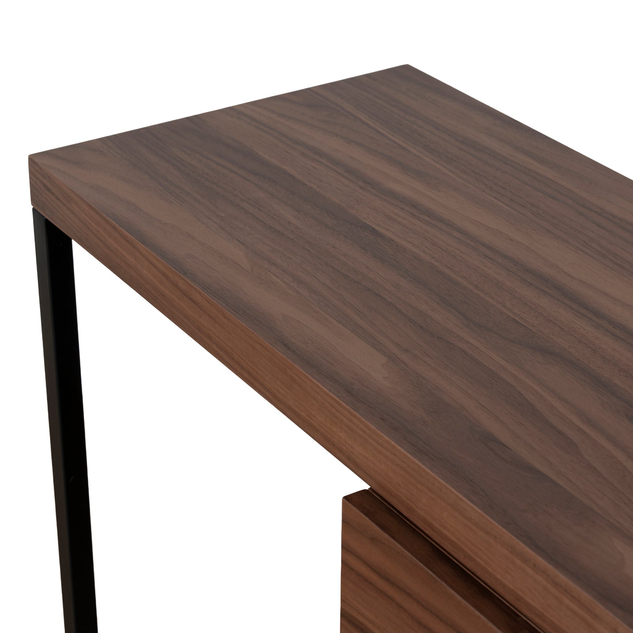 Extendable Milano Home Office Desk - Walnut