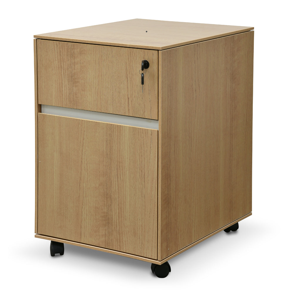 2 Drawer Milano Mobile Pedestal - Natural