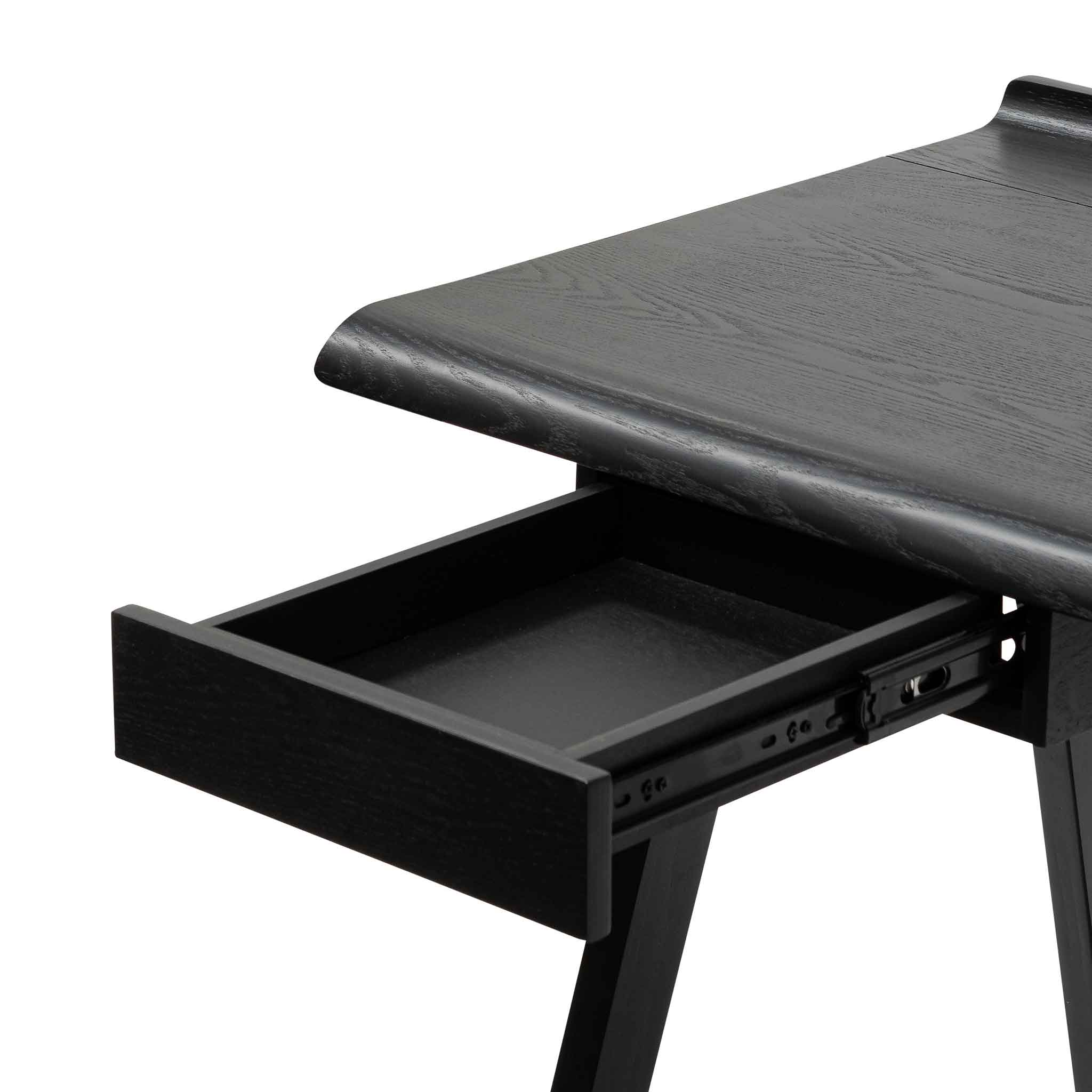 Wooden Milano Home Office Desk - Black