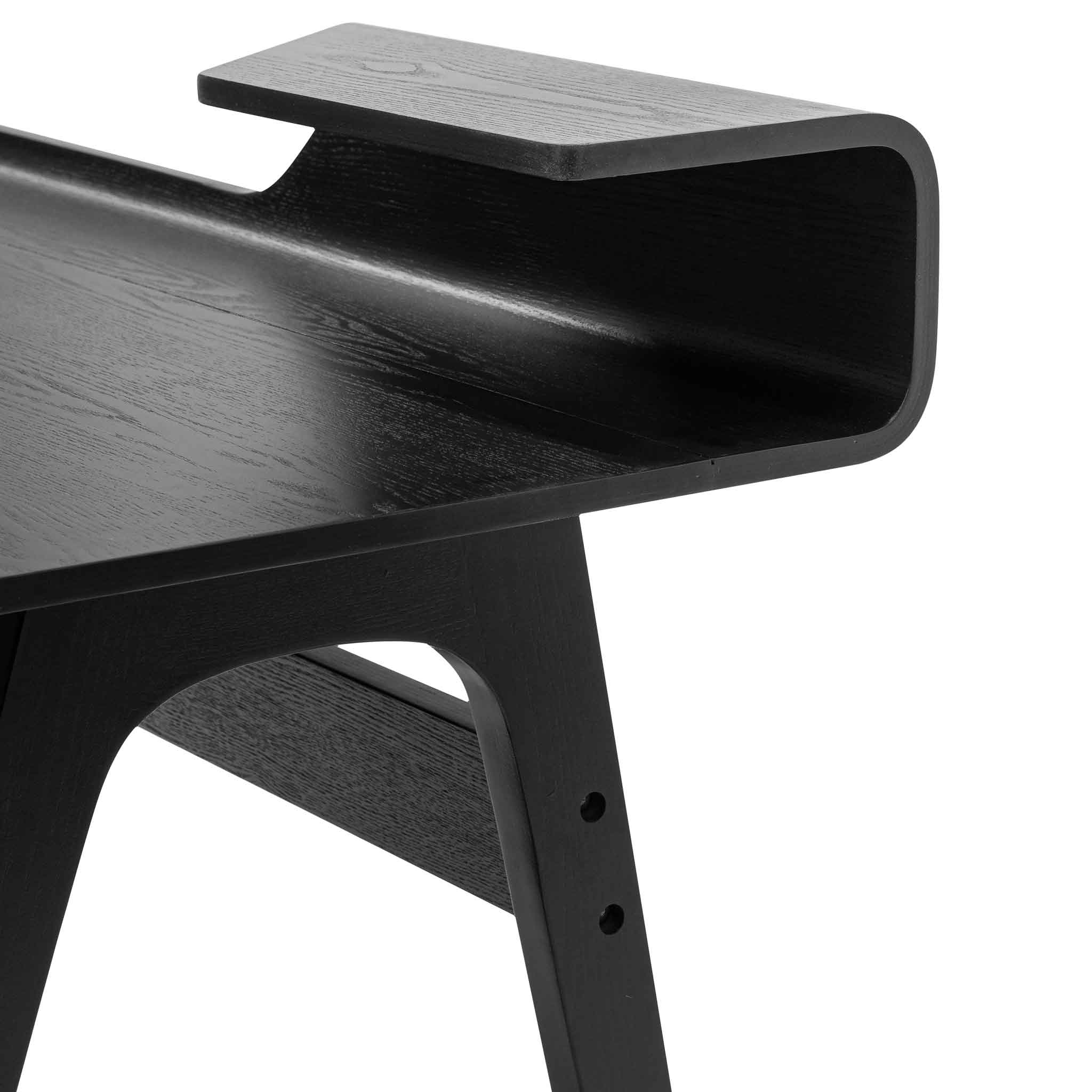 Wooden Milano Home Office Desk - Black