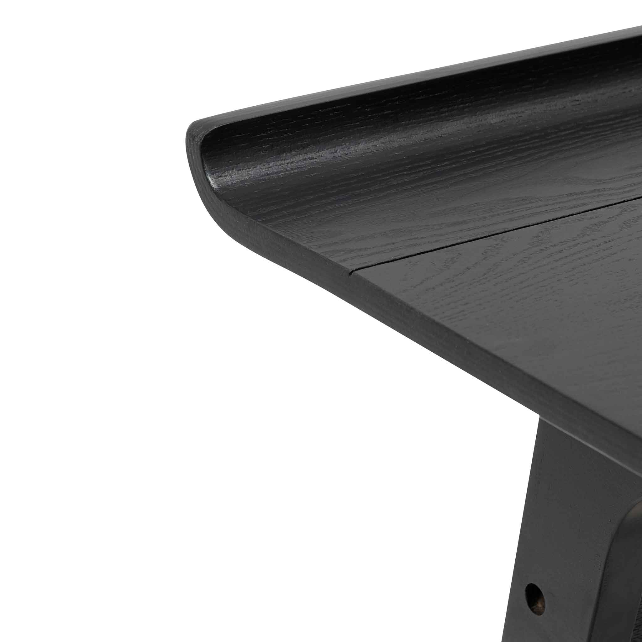 Wooden Milano Home Office Desk - Black
