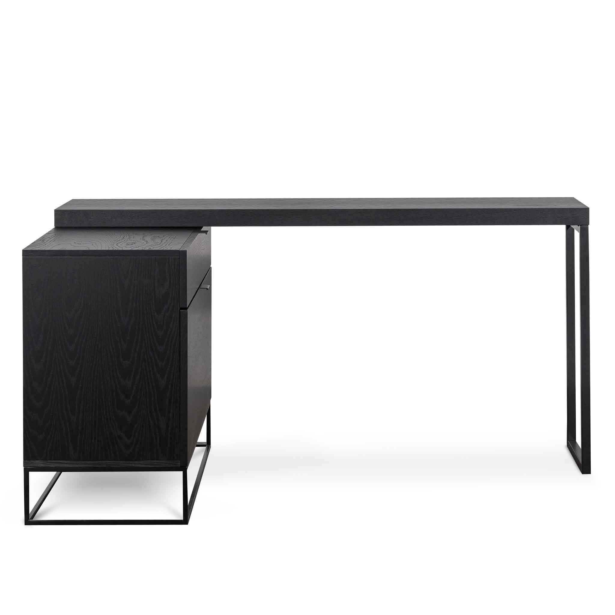Extendable Milano Home Office Desk - Black