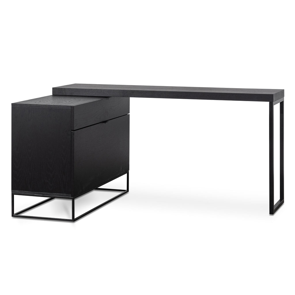 Extendable Milano Home Office Desk - Black