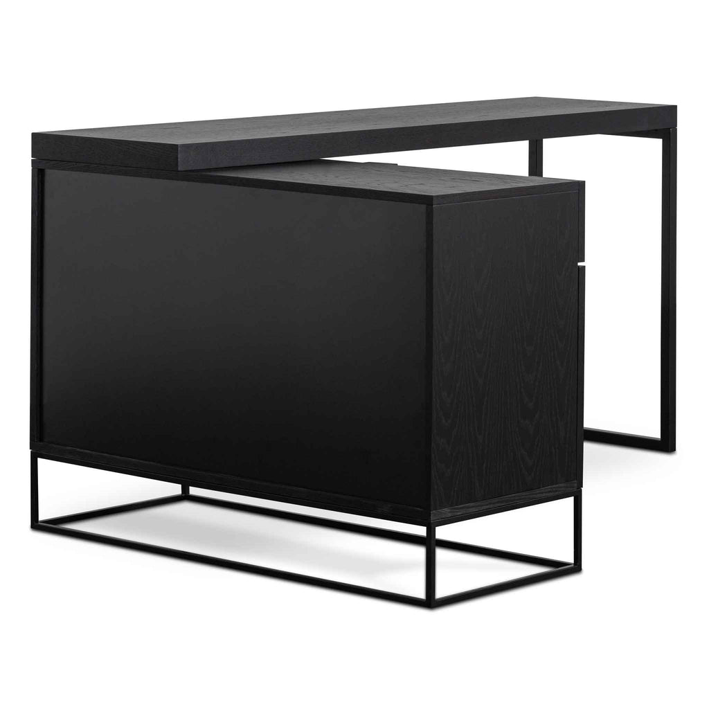Extendable Milano Home Office Desk - Black
