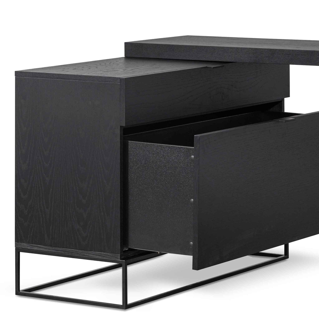 Extendable Milano Home Office Desk - Black