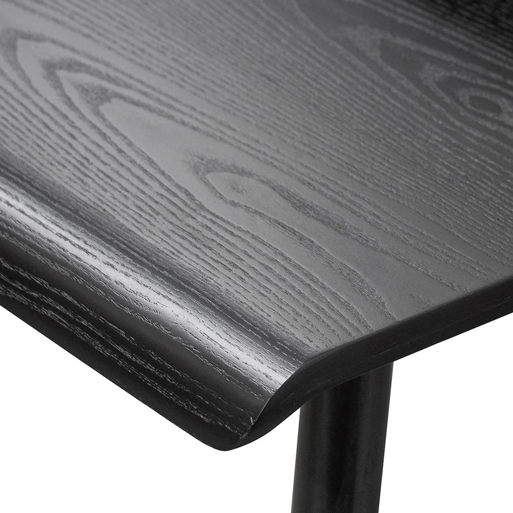 Wooden Milano Home Office Desk - Full Black