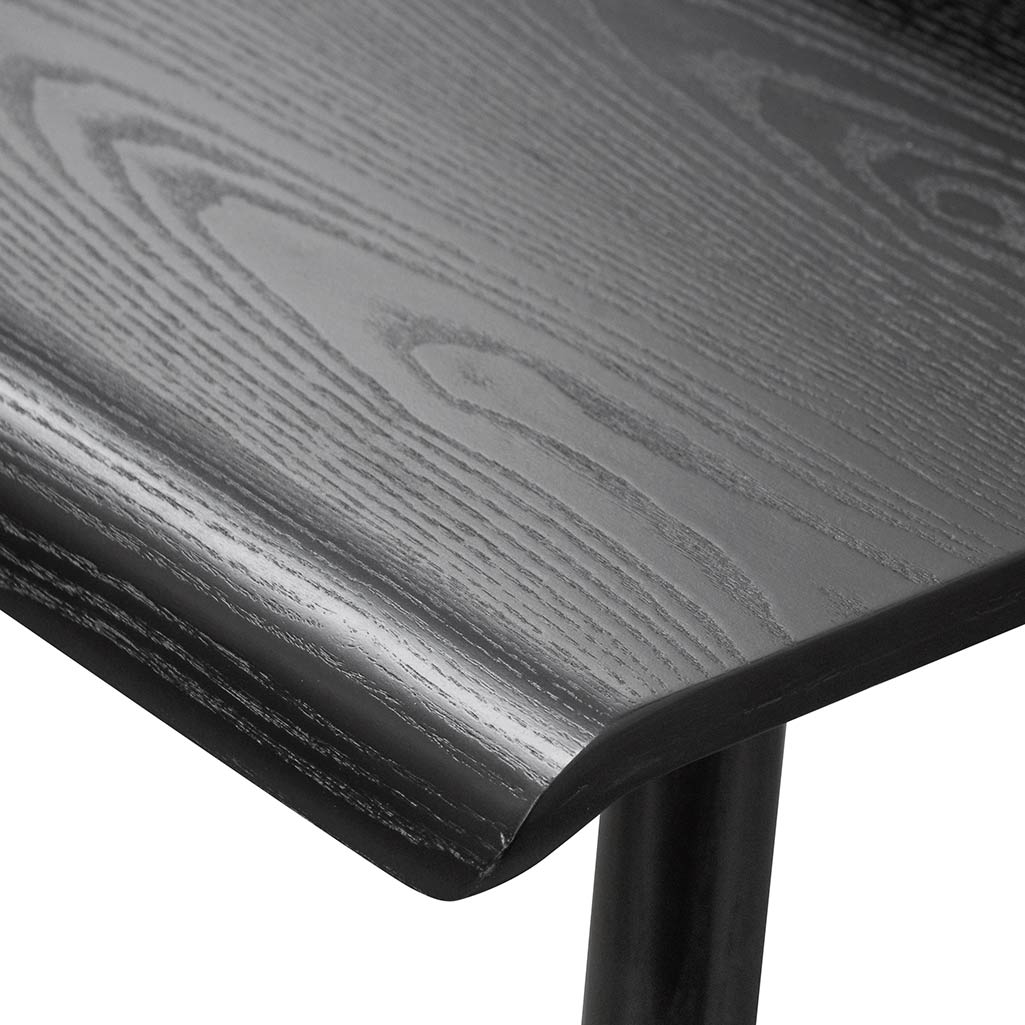 Wooden Milano Home Office Desk - Full Black