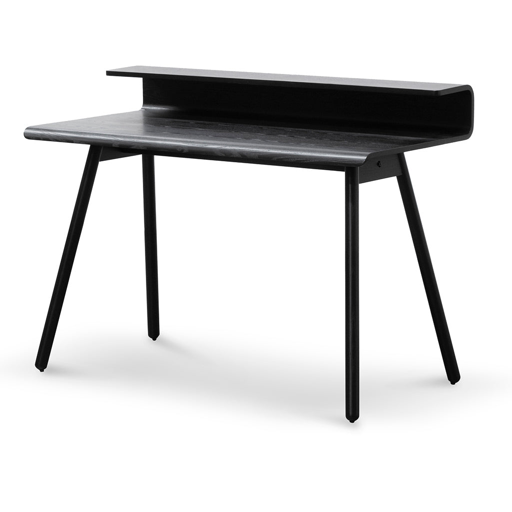 Wooden Milano Home Office Desk - Full Black