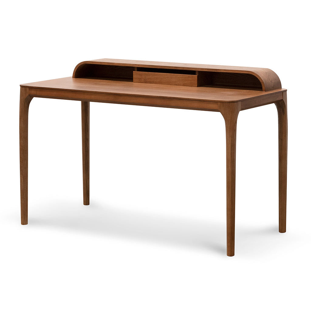 Wooden Milano Home Office Desk - Walnut