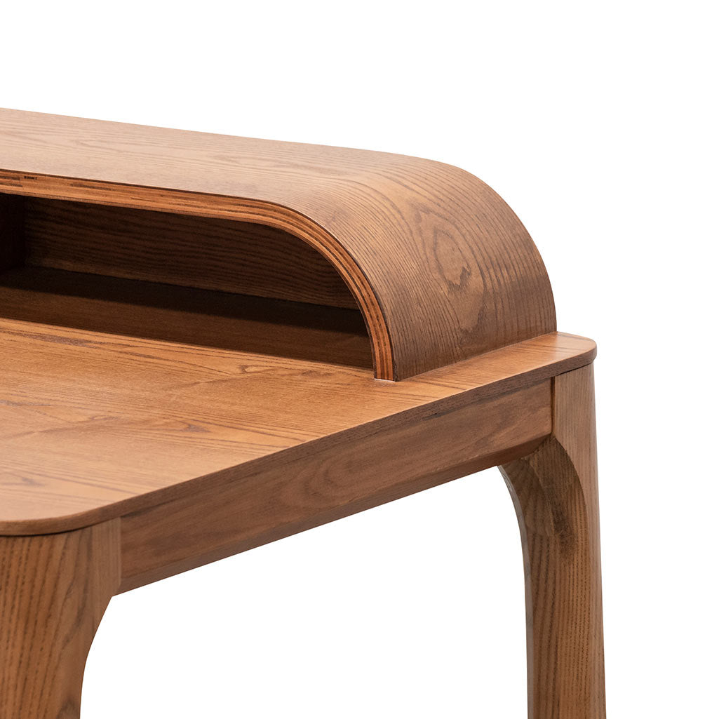 Wooden Milano Home Office Desk - Walnut