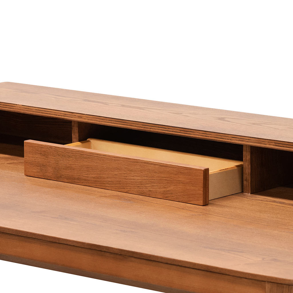 Wooden Milano Home Office Desk - Walnut