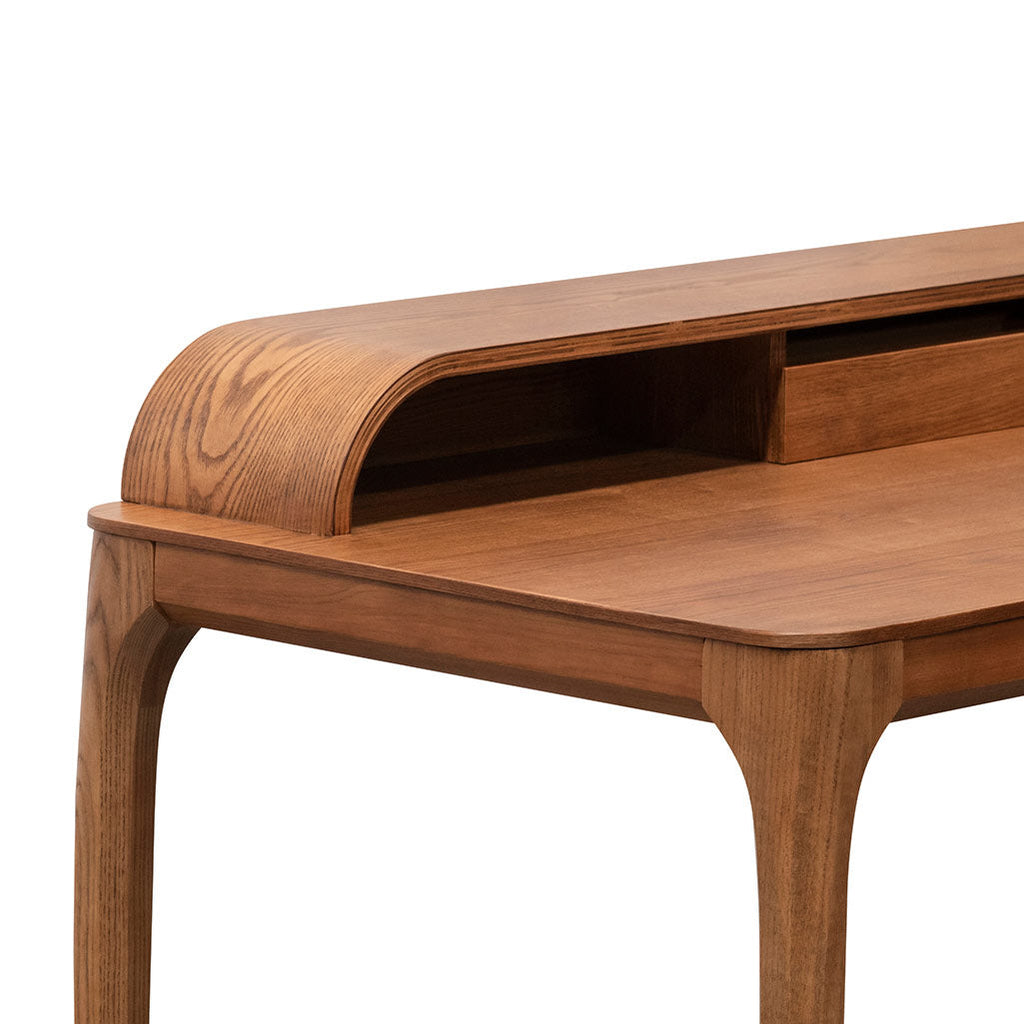 Wooden Milano Home Office Desk - Walnut