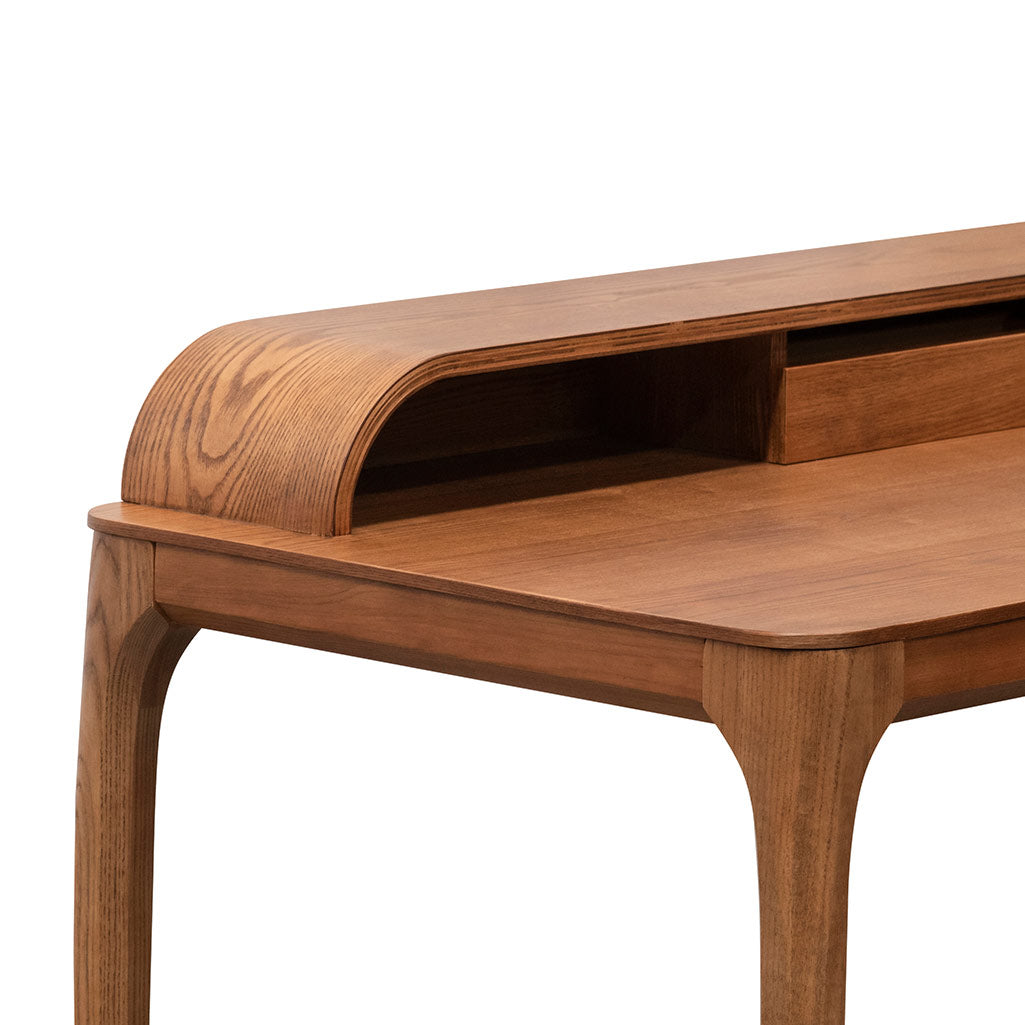 Wooden Milano Home Office Desk - Walnut
