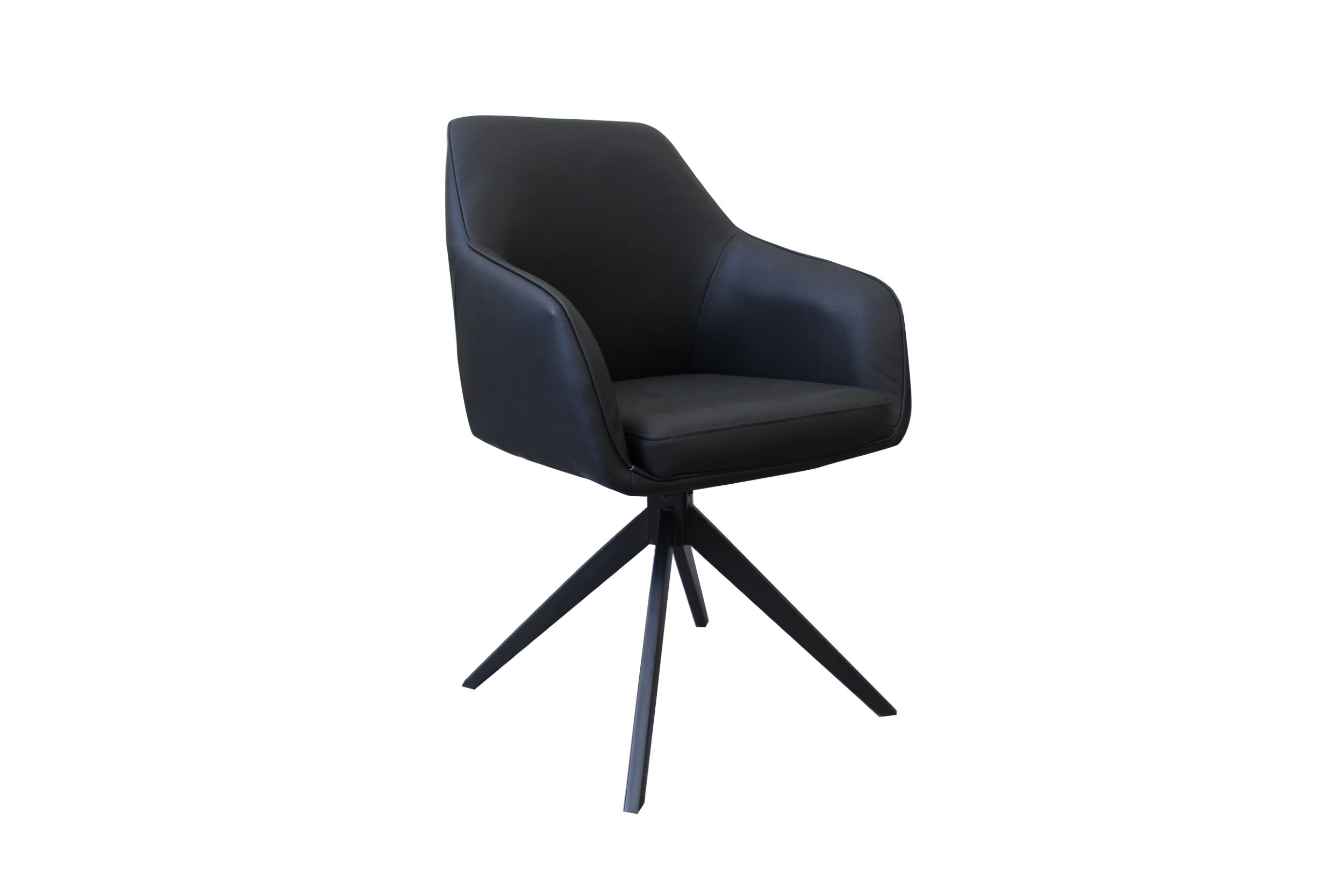 Pivot Rotation Dining Chair Black (Set of 2)