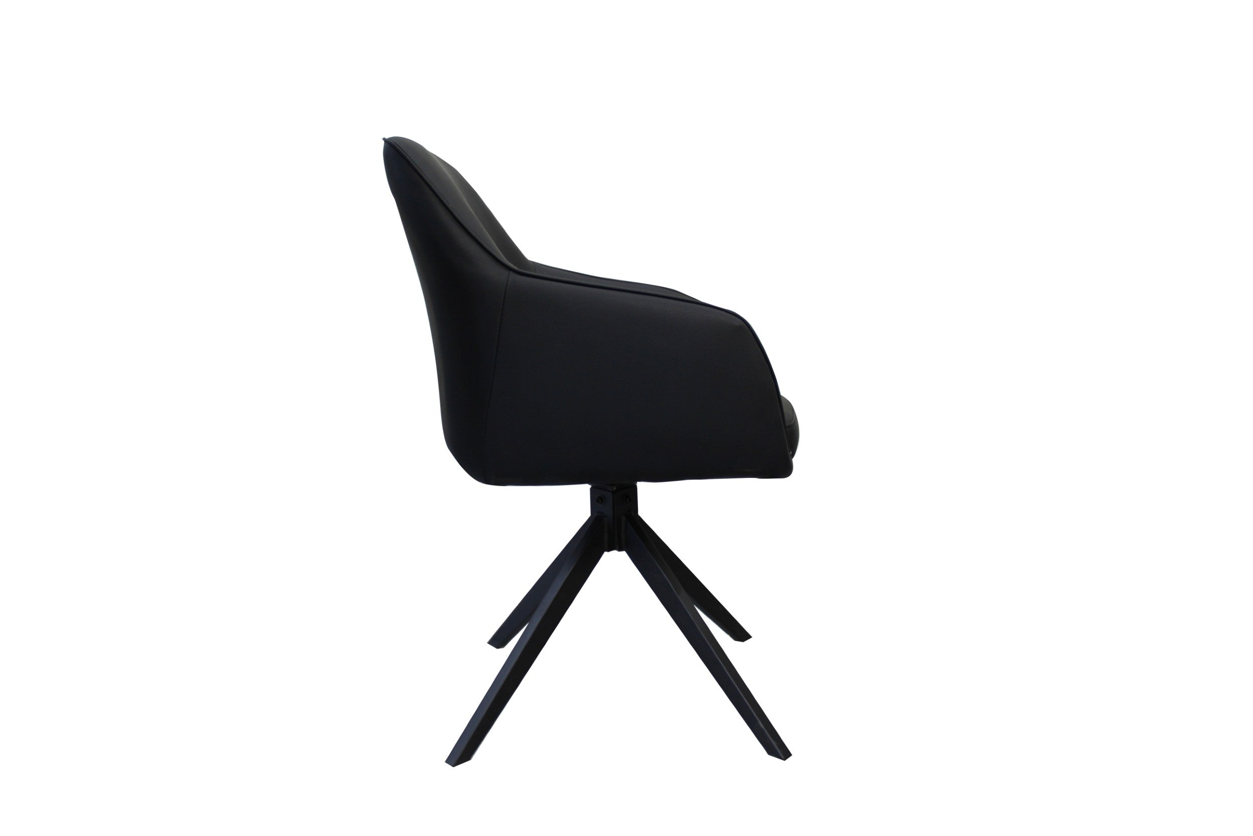 Pivot Rotation Dining Chair Black (Set of 2)