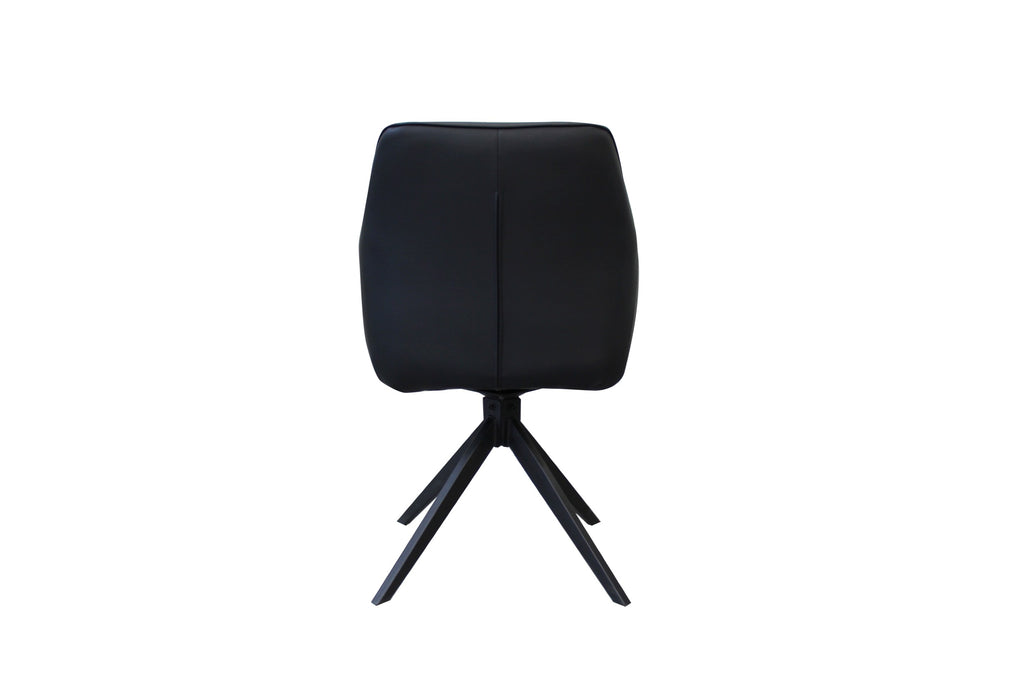 Pivot Rotation Dining Chair Black (Set of 2)